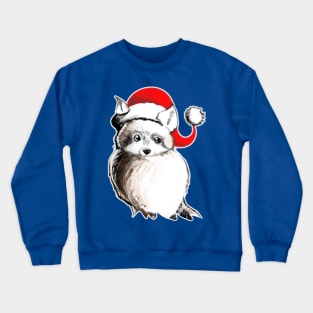 Seasonal raccoon portrait - Christmas inspired designs Crewneck Sweatshirt